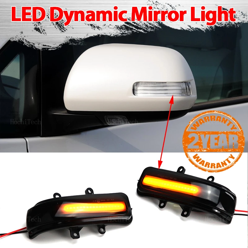 2pcs Flowing Mirror Dynamic LED Turn Signal Light Styling For Toyota RAV4 XA30 Vanguard Previa Estima Alphard AH20 Vellfire Noah