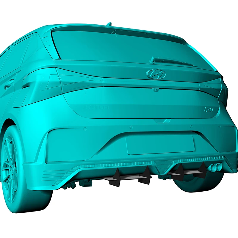 

Использование для Hyundai i20 N Line 2021-2024 года, задний диффузор, бампер, спойлер, сплиттер, комплект кузова, аксессуары
