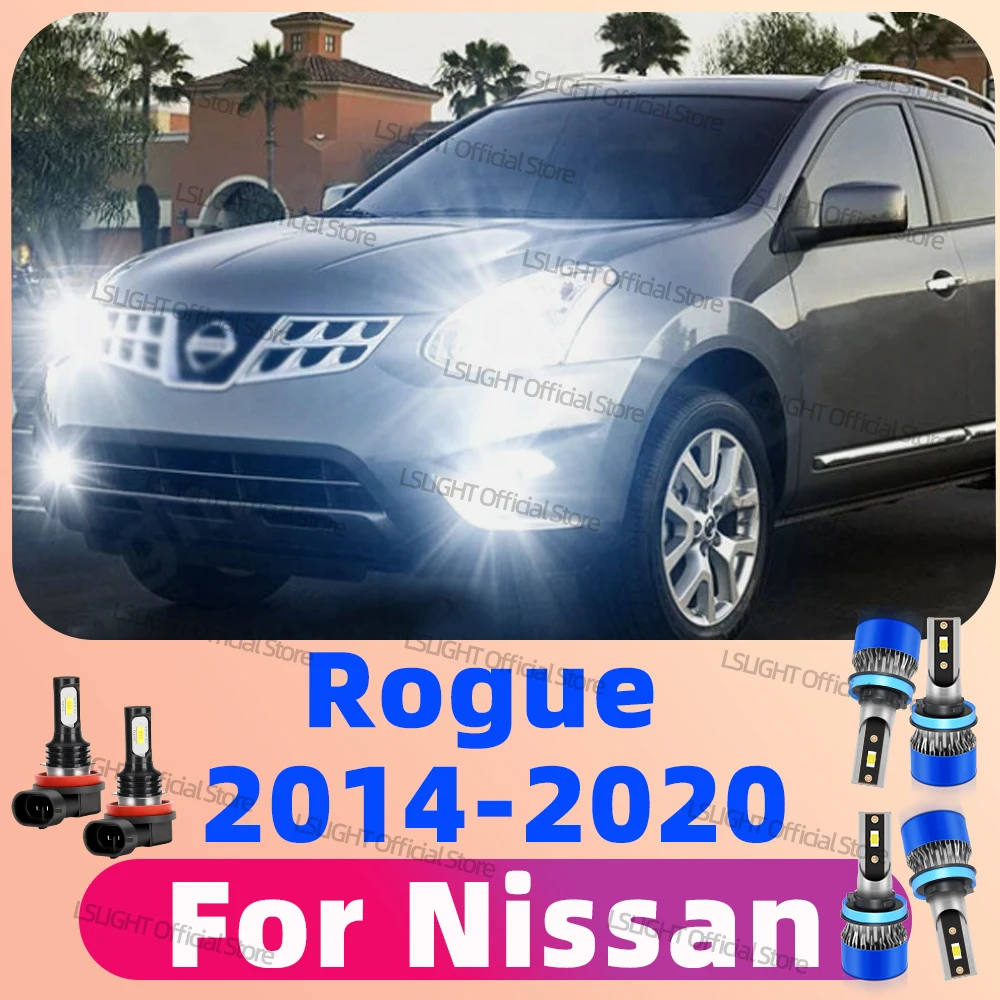 

2/6x For 2014-2020 Nissan Rogue - High Low Beam 20000LM Headlight Bulbs 3570 CSP 6000K Fog Lamps 12V Converion Accessories