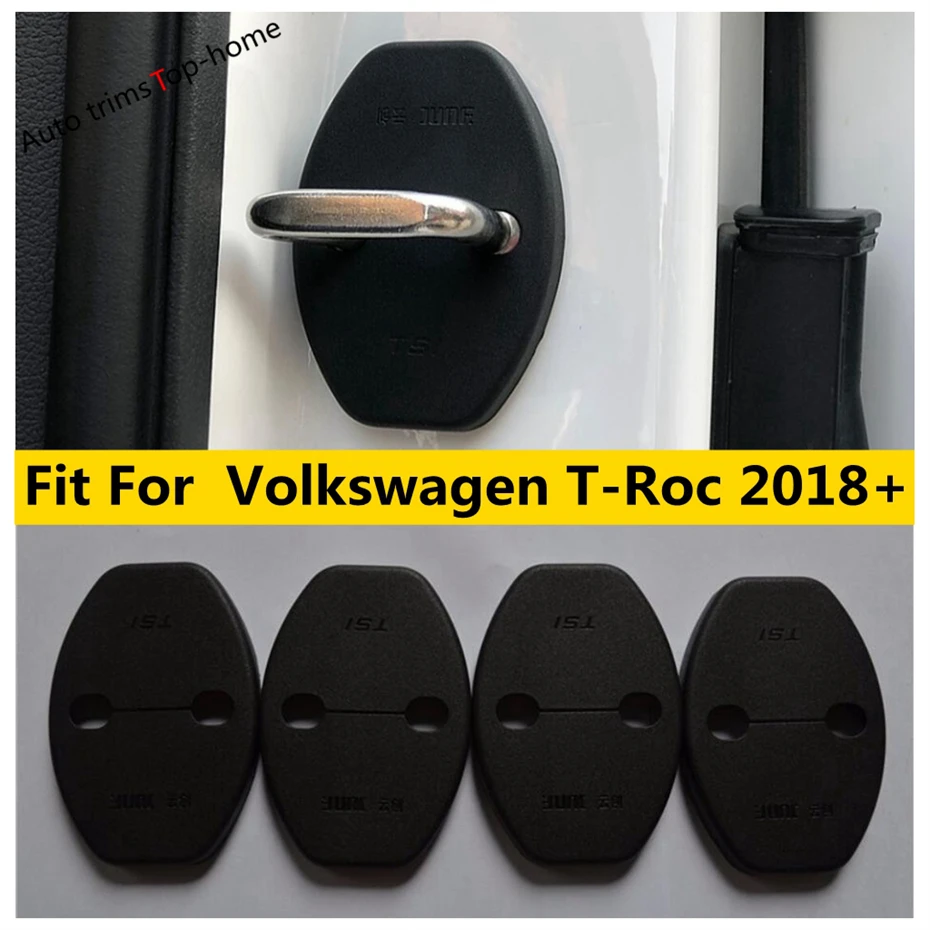 

Inner Door Lock Buckle Pad Guard Protector Decor Frame Cover Trim Car Accessories Fit For VW Volkswagen T-Roc T Roc 2018 - 2024