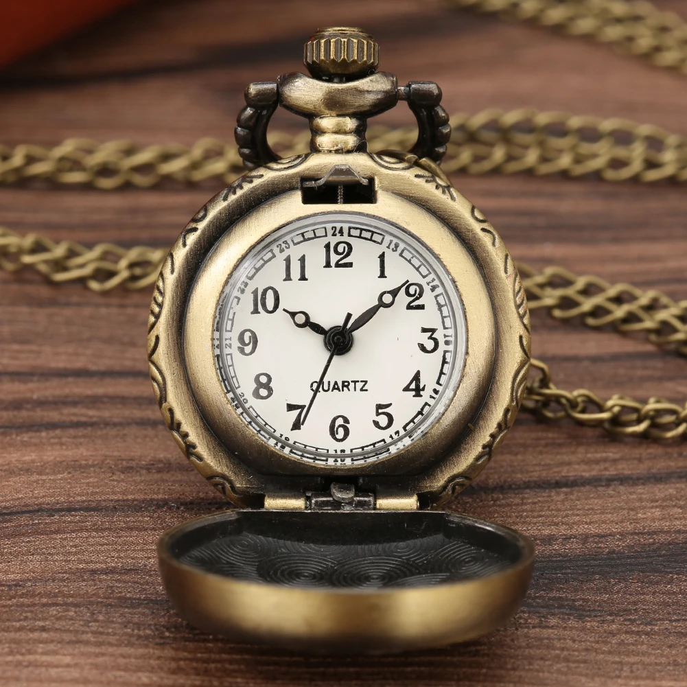 Londres, Reino Unido Bronze Mini Quartz Necklace Watch Souvenir Vintage Pendant Pocket Clock Antique Stylish Gift Crianças Homens Mulheres