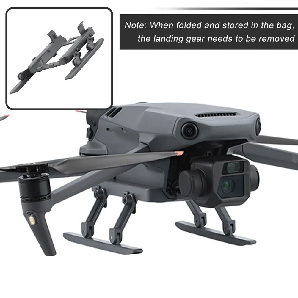 Train d'atterrissage rehaussant pliable, 1Cm, Extension de jambes de Drone surélevées avant et arrière de 3Cm pour 3 dédouanement amélioré