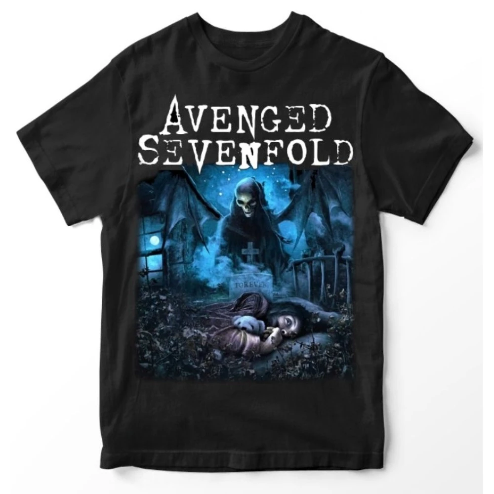 Camiseta Avenged Sevenfold A7X Metal Band - 1999 Fundada Metalcore Gráfico Unissex Oversized Confortável Casual Camiseta de Manga Curta
