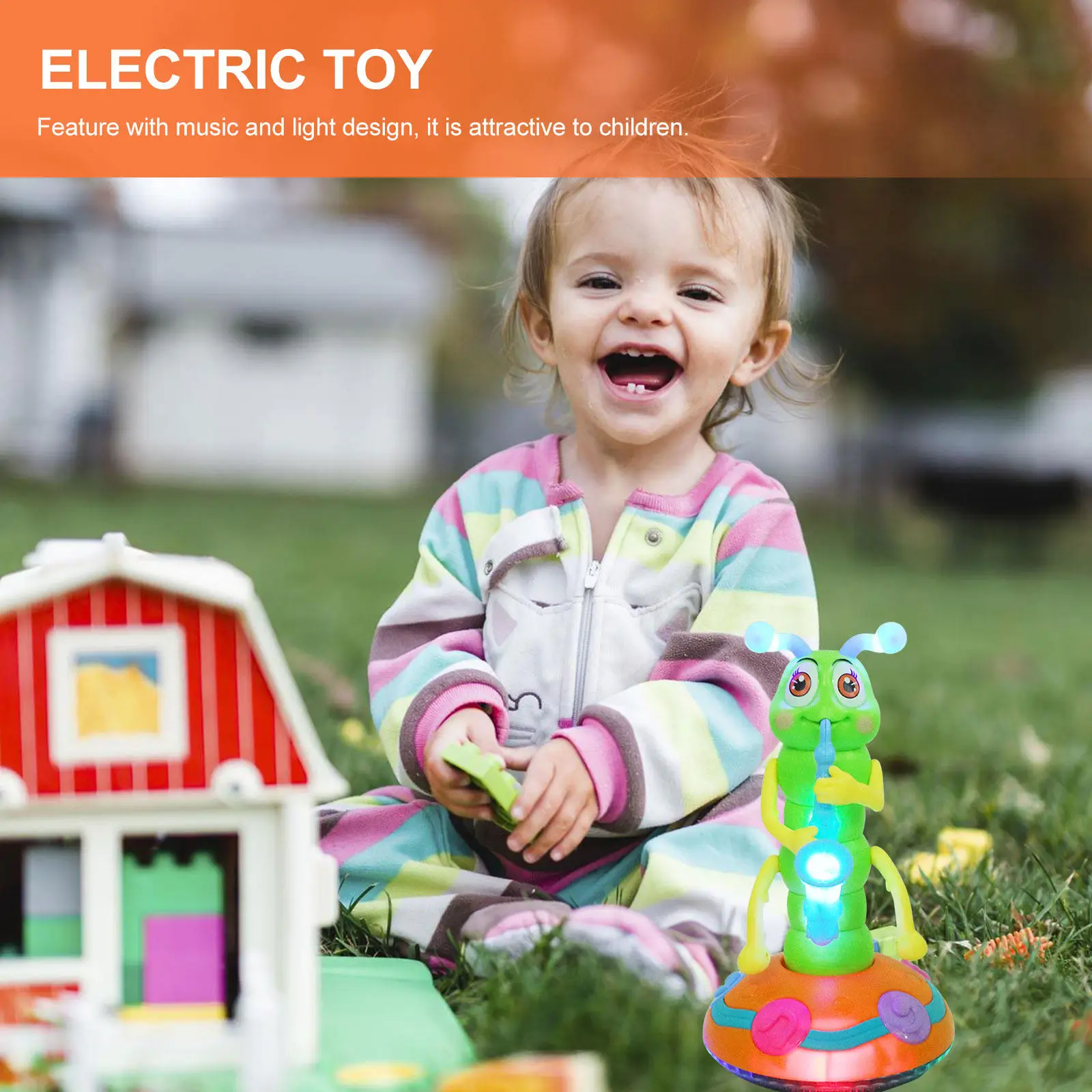 

1Pcs Music Electronic Caterpillar Kids Light Playing Early Education Multifunctional Children Funny Plaything Music Toy