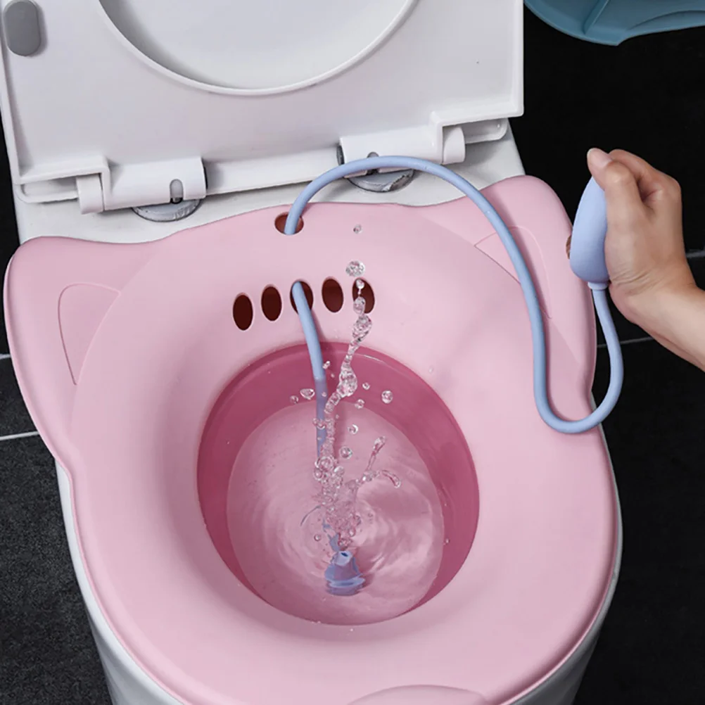 

Toilet Seat Sitz Bath Large Deep Comfortable Curve Space Saving Hole Non Slip Stable Postpartum Care Wash Basin For Pregnant