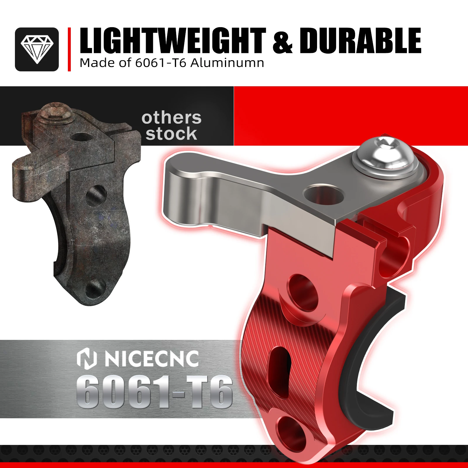 NICECNC Für Honda CR125R CR250R CRF250R CRF450R CR 80R 85R 80RB CRF 250X 450X XR650L XR650R Rotierende Bar Clamp Hot Start Hebel – Detail 4