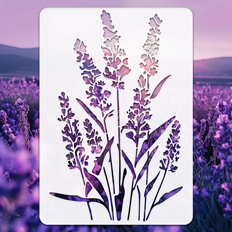 A4 29 *21cm lavender DIY Stencils Wall Painting Scrapbook Coloring Embossing Album Decorative Paper Card Template,wall