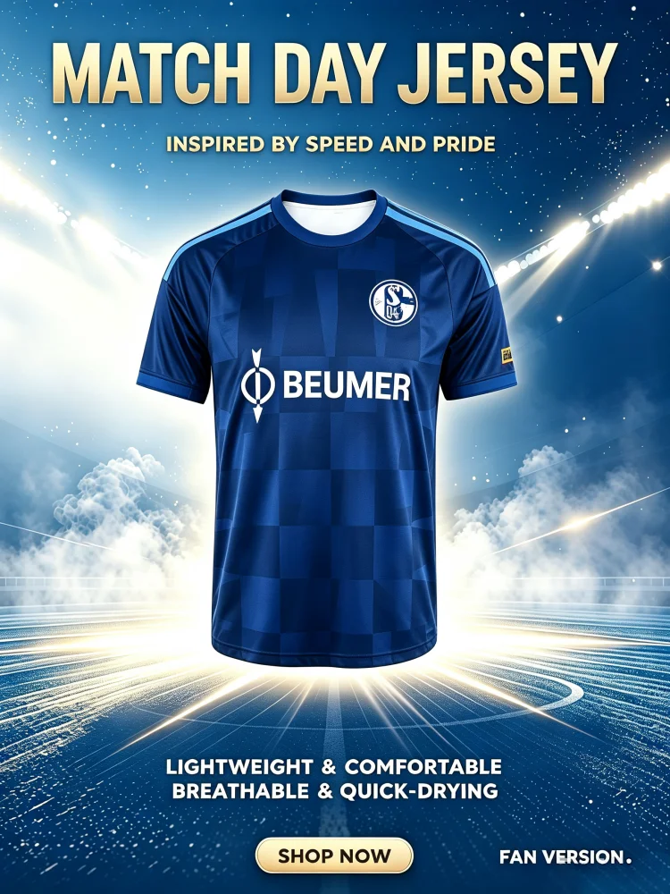 26-27 S-Schalke 04 Third Jersey Mens Germany Football Unisex Match Training Quick-dry Breathable Sports T-Shirt Family Kids Tees