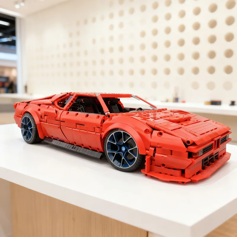 

3064pcs MOC BMWedd M1 Red 1 8 Technical Model Building Blocks Creative DIY Gift Display Decor Assemble Premium Adult Kids Desk
