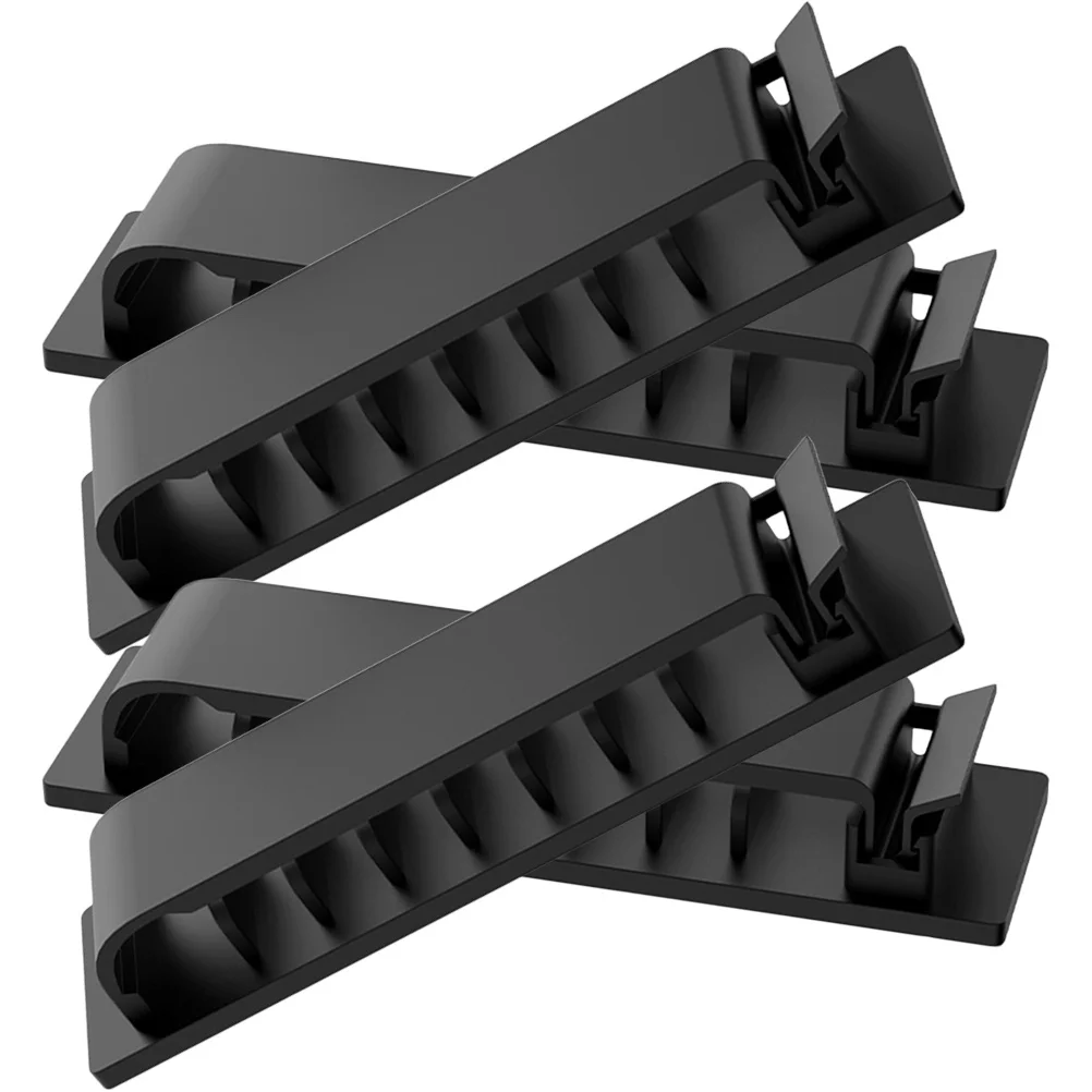 4 clip per cavi adesivi universali per organizer per cavi, per supporti per cavi di ricarica in vetro, metallo, legno, per auto da parete da tavolo