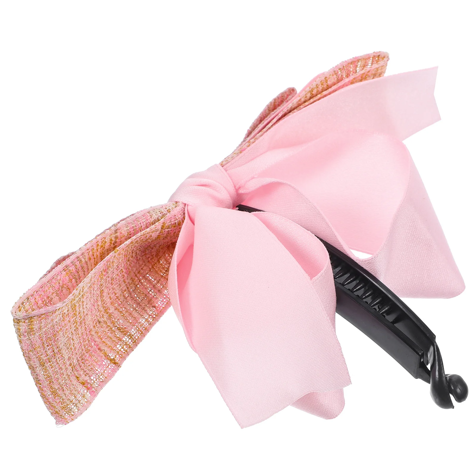 

1pcs Banana Claw Clips Ponytail Chiffon Bow Hair Accessories Women Styling Thick Curly Hair Firm Grip Black White Pink Red