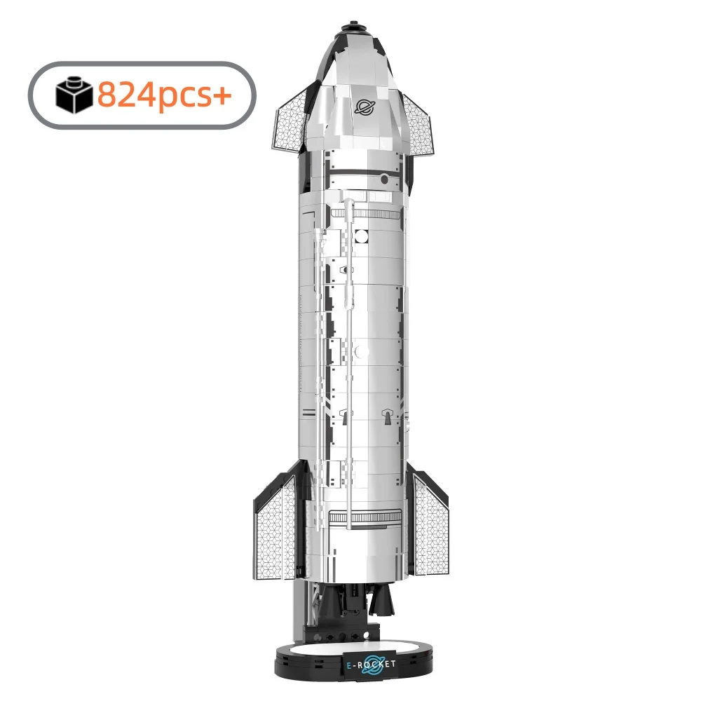 

824pcs Creative Starship Rocket Aviation Model Building Blocks Space Aerospace Station Bricks City Birthday Gifts for Kids Adult