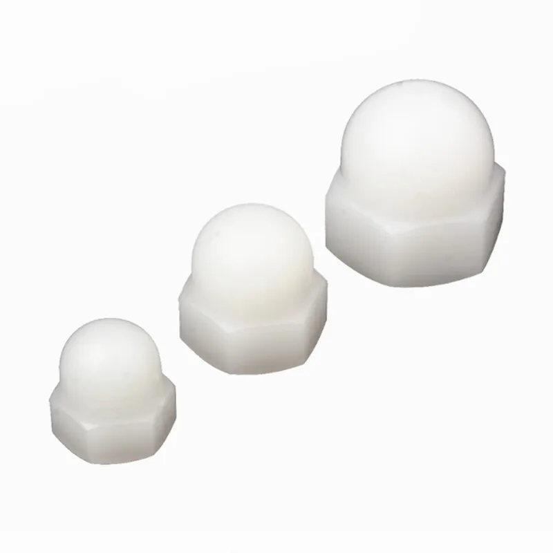 20Pcs DIN1587 RoHS M3 M4 M5 M6 M8 M10 Black And White Nylon Nut Plastic Cap Nuts Decorative Acorn Nut