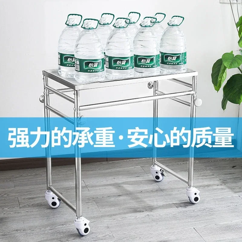 Single bar double arm liftable instrument tray dental treatment tray surgery over bed instrument cart