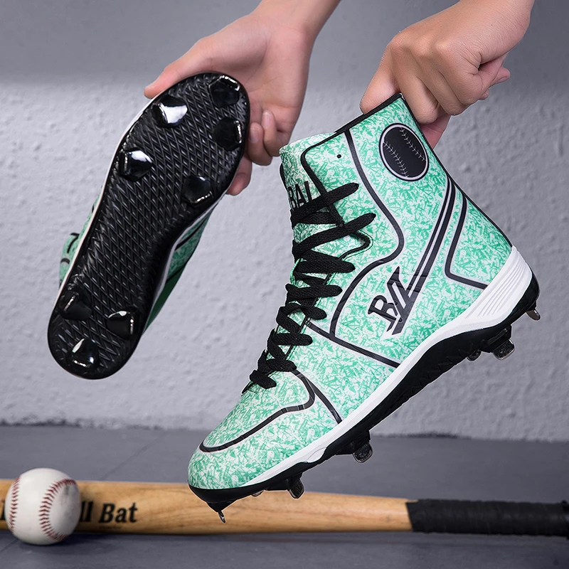 2026 New Baseball Shoes For Men Designer Gym Shoes Mens Anti Slip Outdoor Lawn Baseball Shoe Man High Top Sport Shoes Men