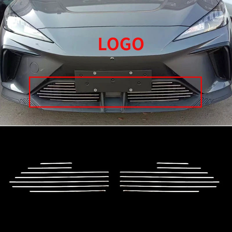 

Front Lower Grill Cover Trims Accessories Car Lower Mesh Grill Grille Cover Trim Aluminum Alloy for MG4 2023 MULAN EV Decoration