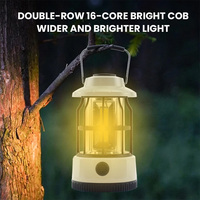 Outdoor Camping Lights COB IPX4 Waterproof Vintage Portable Tent Light 3 AA Power 400lm Dimmable for Camp Hiking Emergency Kit