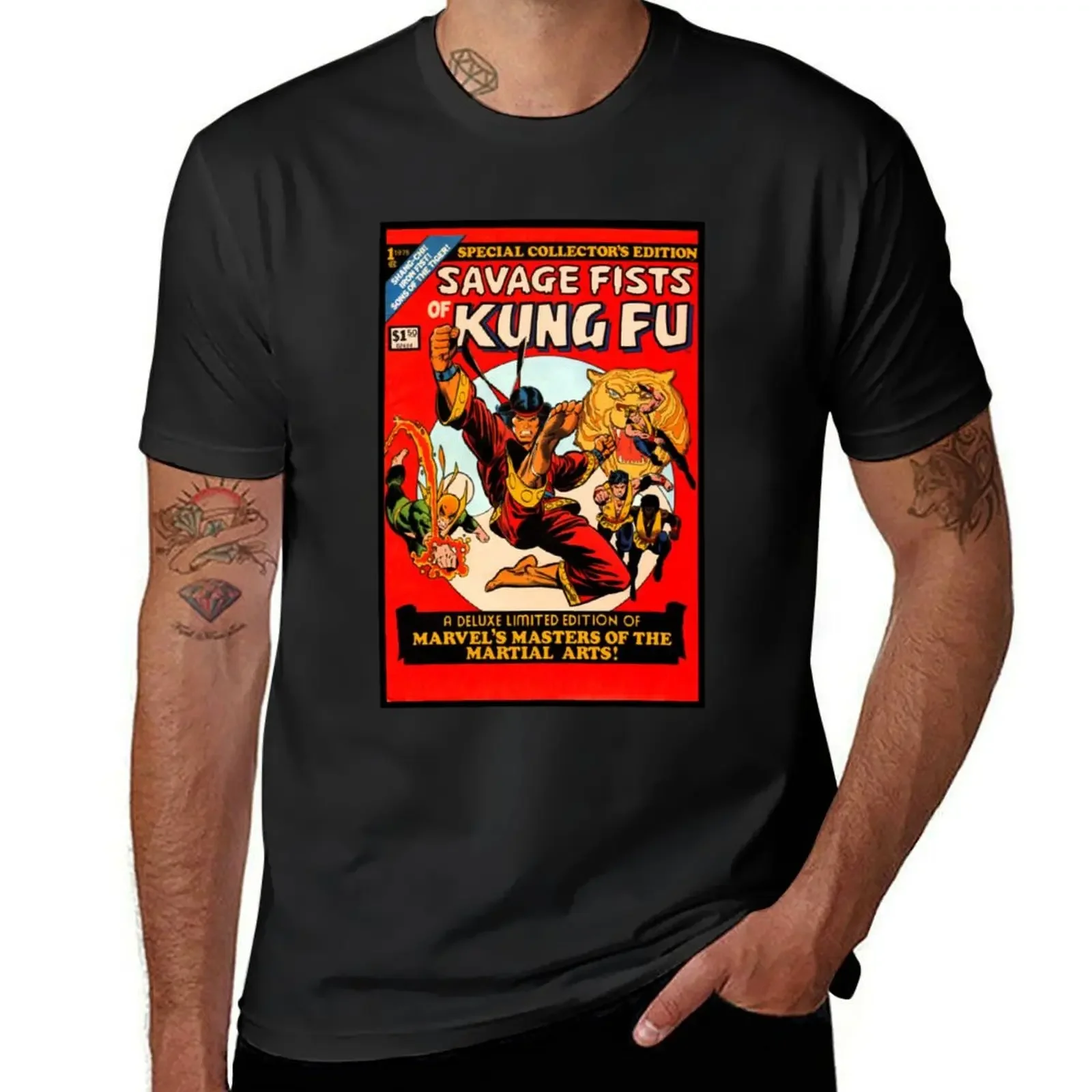 Comic No 1 First Edition - Savage Fists of Kung Fu T-Shirt blue archive oversized t shirt men clothing