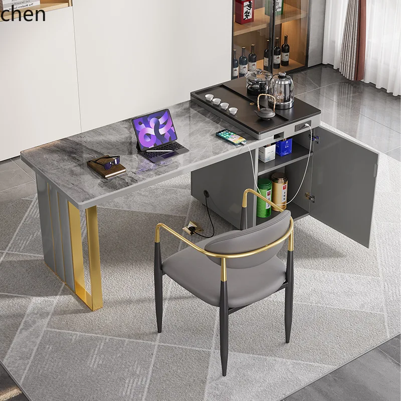 YFY  Combination Modern Minimalist Coffee Table for Home, Balcony, Office, Integrated Tea Brewing Table