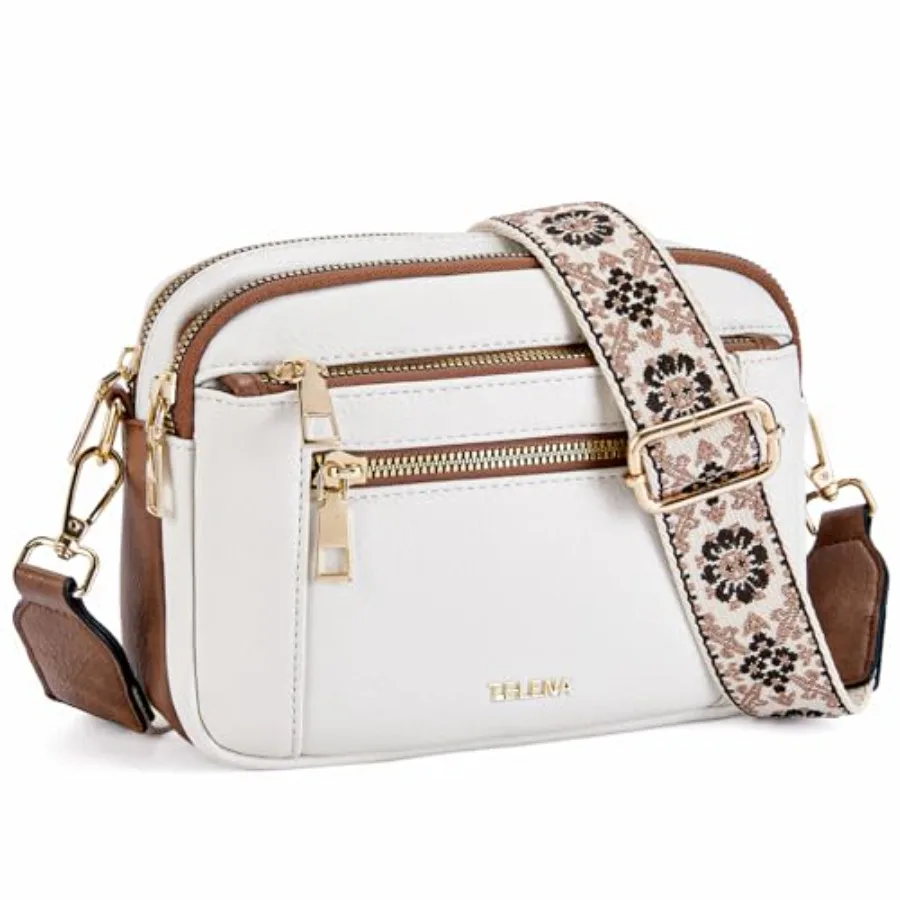 

Telena Small Crossbody Bags For Women Vegan Leather Crossbody Purse With Adjustable Wide Strap For Daily Life