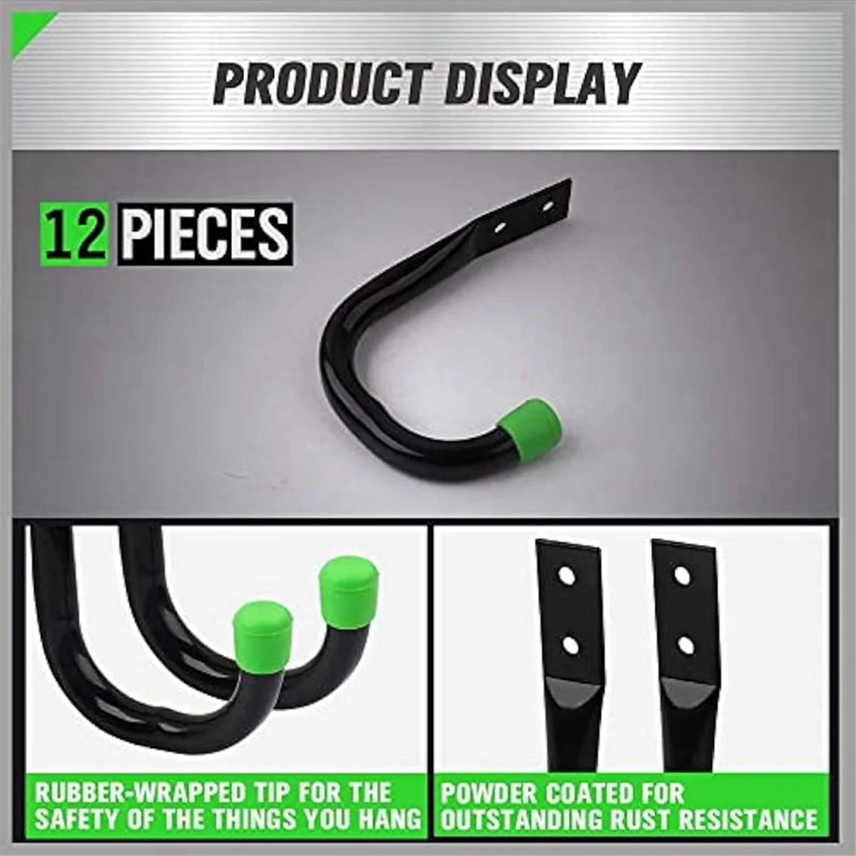 

SNNE-r12pcs Heavy Duty Garage Storage Utility Hooks, Utility Hooks for Garage Wall,Bike Hooks for Garage