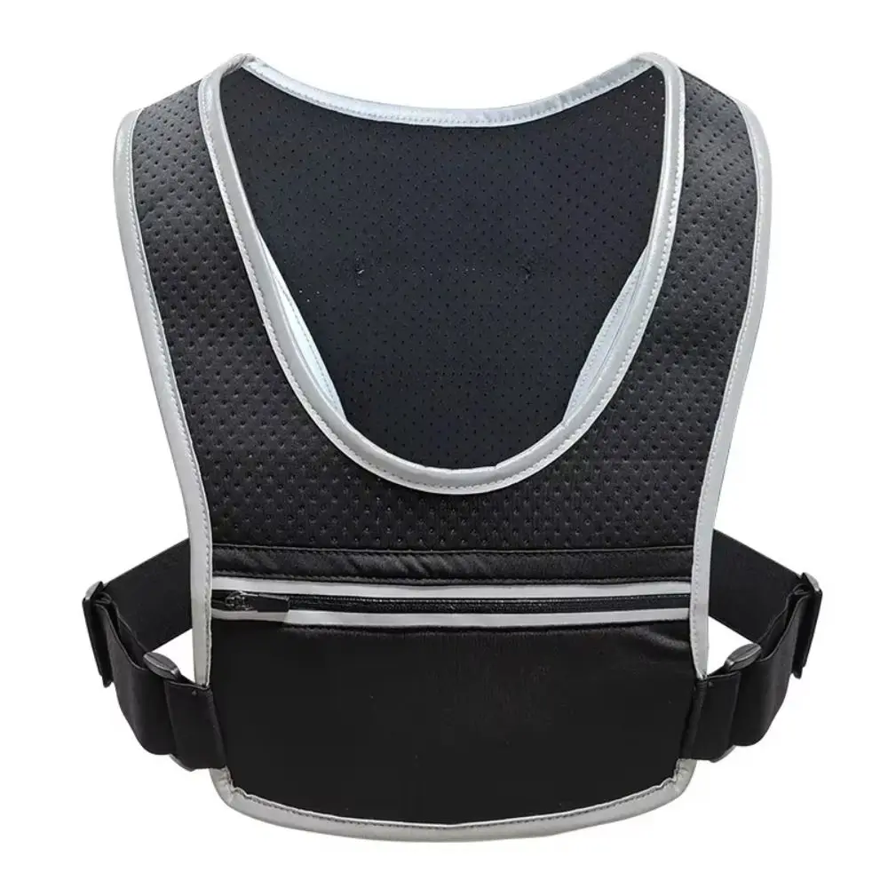 Jogging Hiking Running Chest Bags Zipper Pocket Adjustable Strap Reflective Running Vest Lightweight Key Pocket