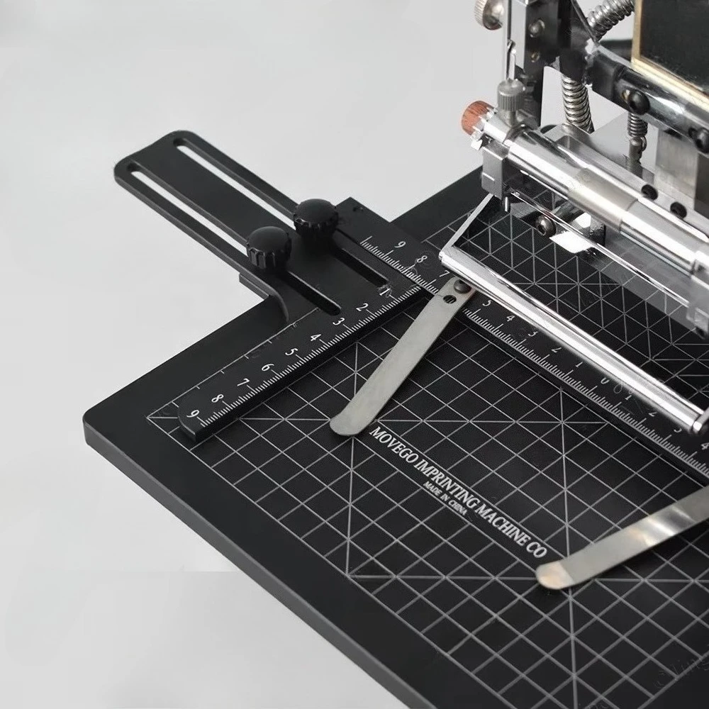 Portable Manual Heat Press Stamping with Sliding Workbench for Startup Leather Wallet and Cardholders Logo Embossing Machine