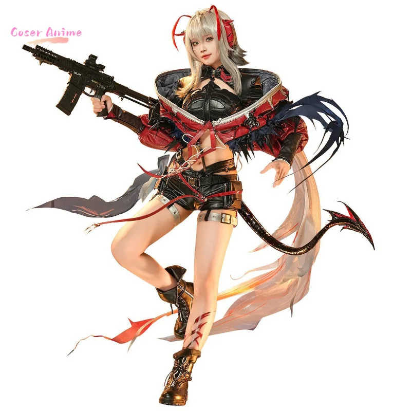 【Coser】Game Arknights Wiš'adel Cosplay Costume Uniform Halloween Carnival Party Christmas Play Role Clothes Clothing