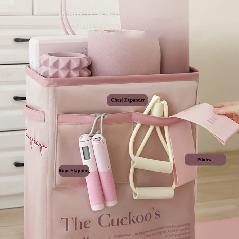 رف تخزين منزلي لصالة الألعاب الرياضية لأسطوانة الرغوة ، حزام اليوغا ، حصير اليوغا السميك وأشرطة المقاومة ، منظم تخزين زاوية المعدات