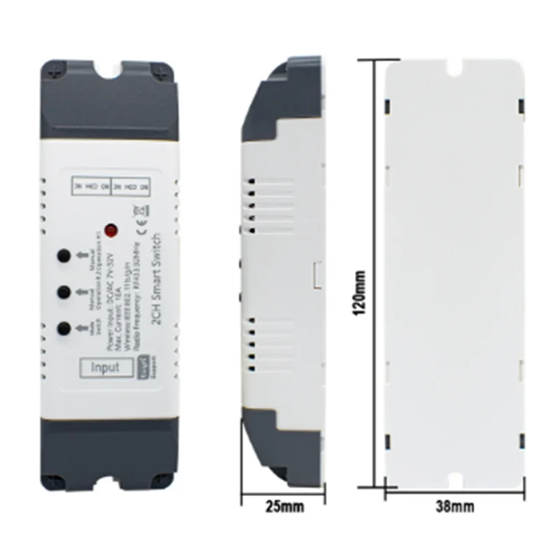 REPLA-2 Channel AC DC Switch, RF433 Remote, 2CH Pulse Relay Module For Tuya Smart Wifi Linear Actuator Motor Controller