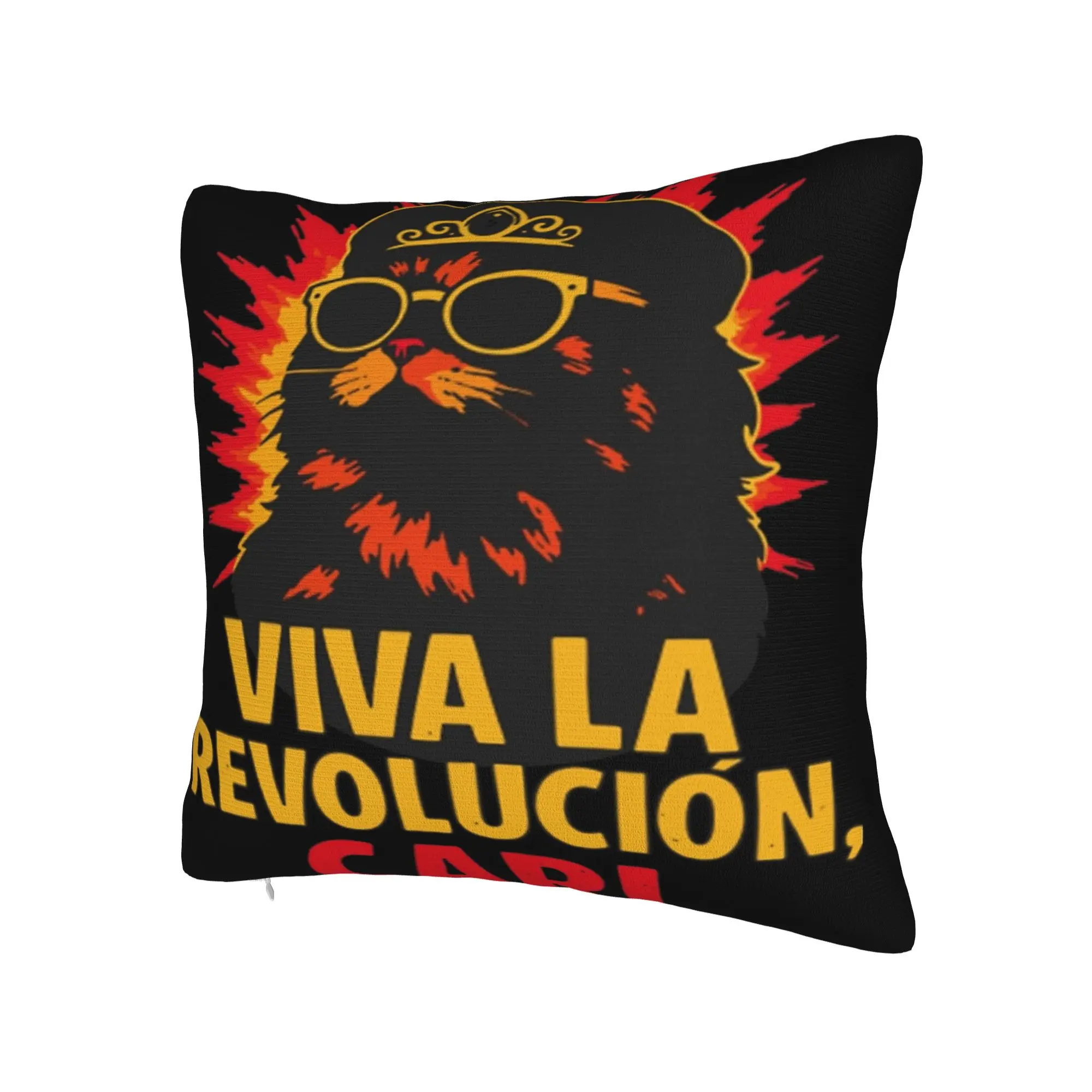 Viva La Revolution Carl Cat Lover Pillowcases Merchandise Printed Cushion Cover Gift  Pillow Case Cover Home Multiple Sizes