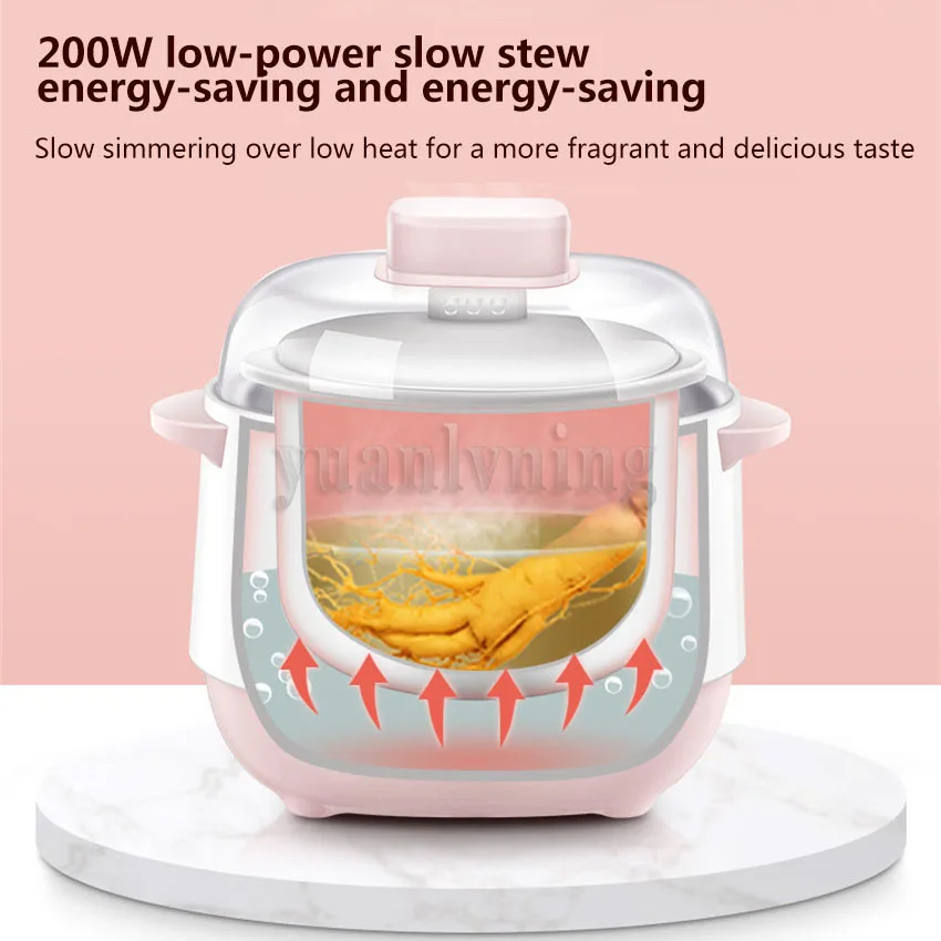 Automatic Electric Porridge Pot For Newborn Baby Kid Nutritious Cooking Electricity Ceramic Material Slow Stewing Cooker Pot