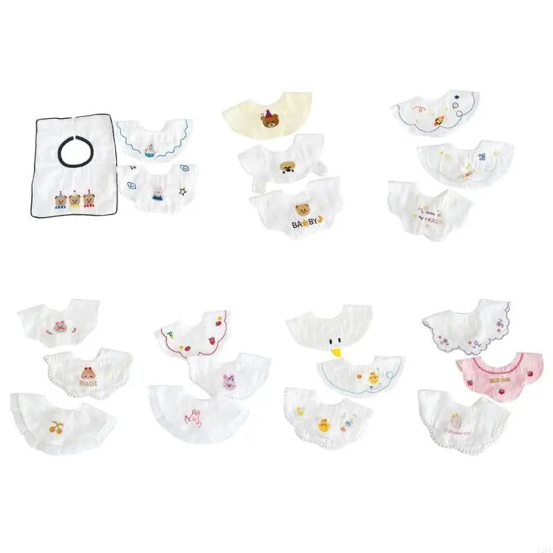 J2FF 3pcs Bbay Nursing Towel Korean Cotton Newborns Burp Cloth Infant Toddlers Drooling Towel for Boys Girls Burping