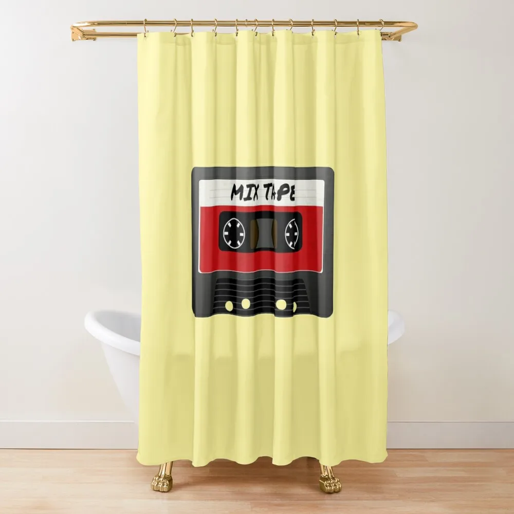 

Red Mix Tape Shower Curtain Bathroom Accessorys Toilet Accessories Bathroom Shower For Bathroom Set Showers Curtain