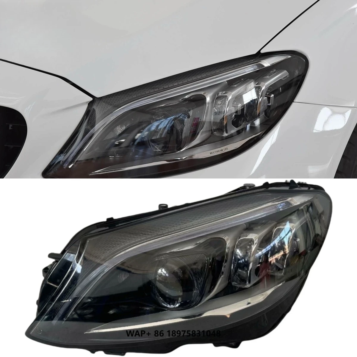 

For W205 LED Headlight 2019-2022 C205 C200 C260 C300 C43 C63 AMG Left and Right Original Matrix Headlamps