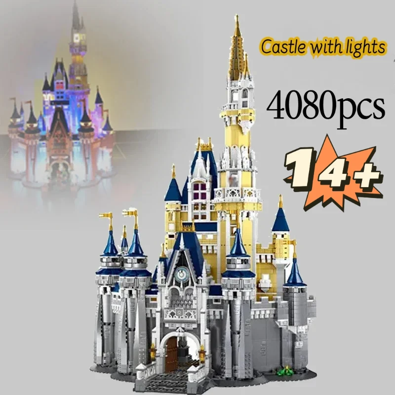 MINISO Disney 2025 en Stock 71040 74CM de haut château de princesse modulaire décoration de maison jouets pour filles adultes cadeaux d'anniversaire de noël