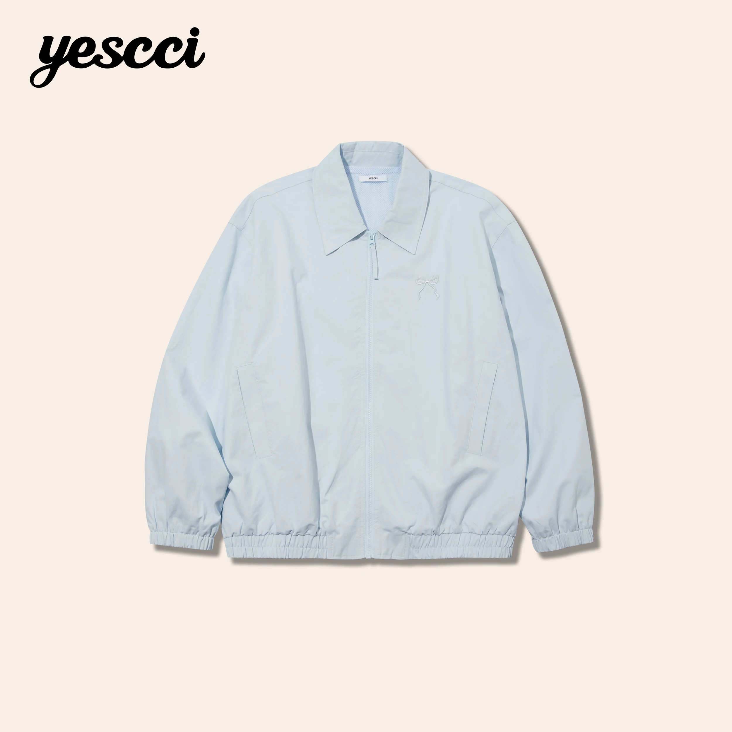 YESCCI Thick Jacket Women Embroidery Drop Shoulder Long Sleeve Coat Loose 2026 Autumn Wrinkle Resistant Top Female S56151660