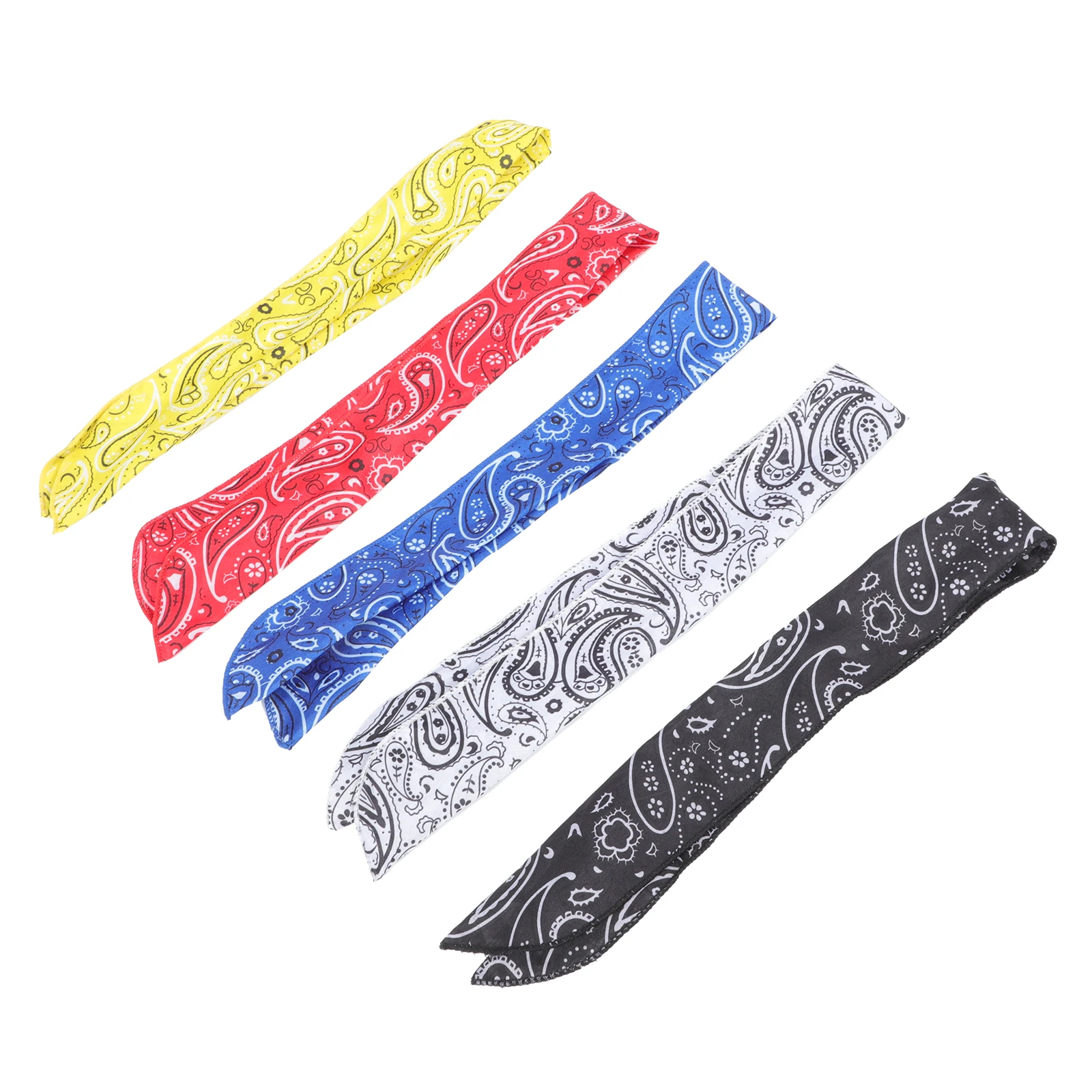 

5pcs Rabbit Ears Wire Headbands Women Stylish Wire Hairband Paisley Fabric Fitness Hairband Photo Props Gifts