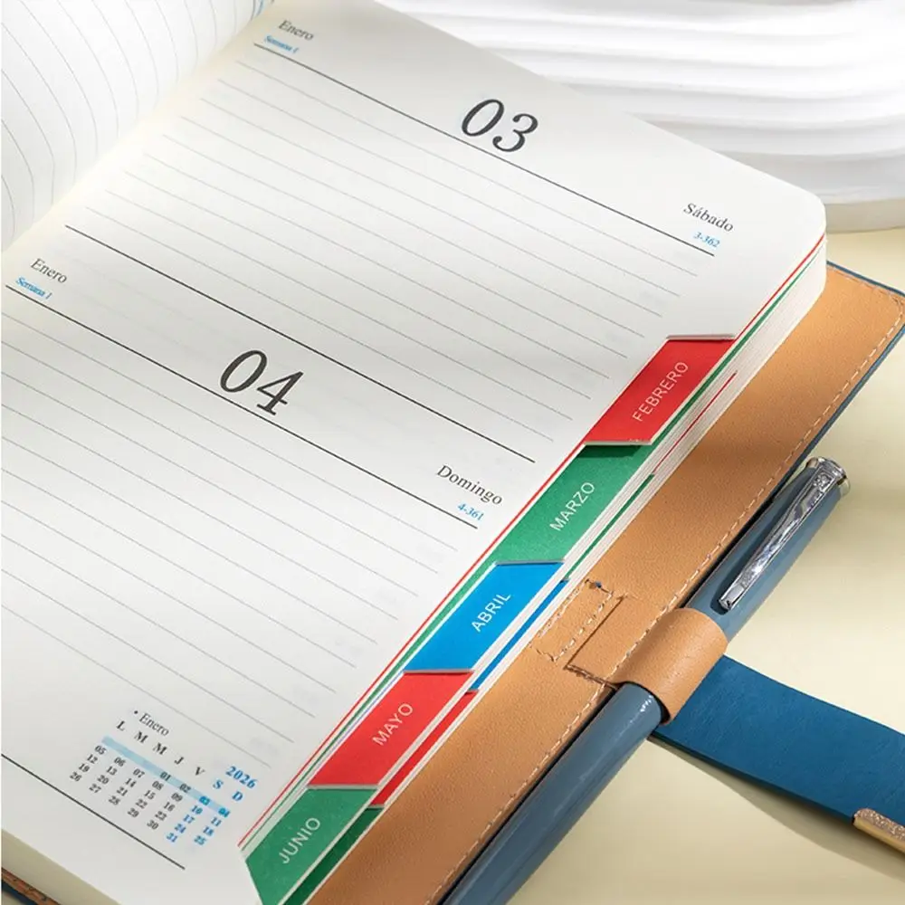 180 Pages 2026 Schedule Planner Notepad English Efficiency To-do List Notebook Thick Paper Self-discipline