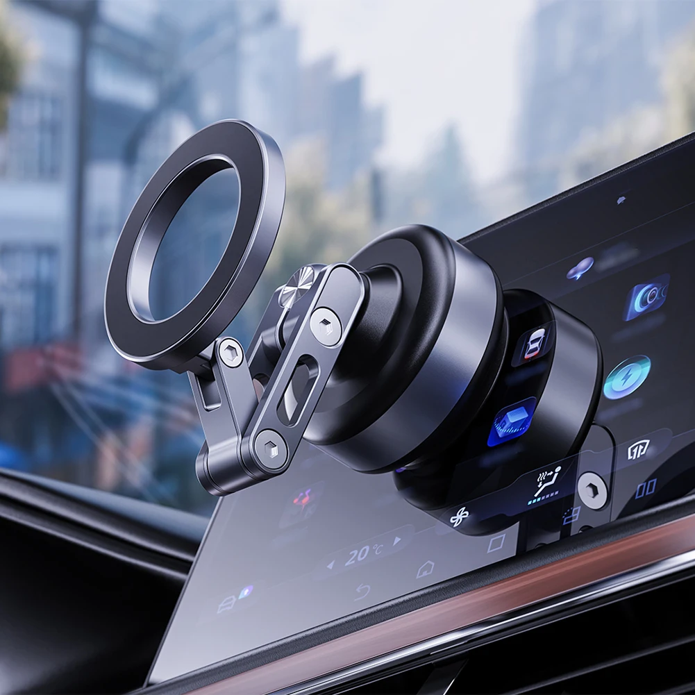 For Magsafe Magnetic Vacuum Adsorption Suction Cup Bracket 360° Rotatable Folding Car Magnetic Holder for IPhone/Samsung/Xiaomi