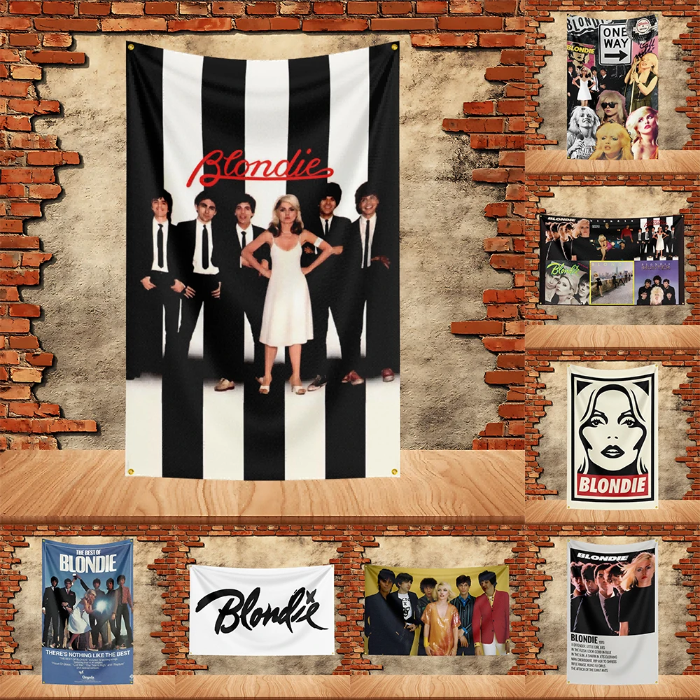 

90X150ft Blondie Band Party Flag Polyester Printed Flag Banner Tapestry for Garden Garage Decoration Concert Flag