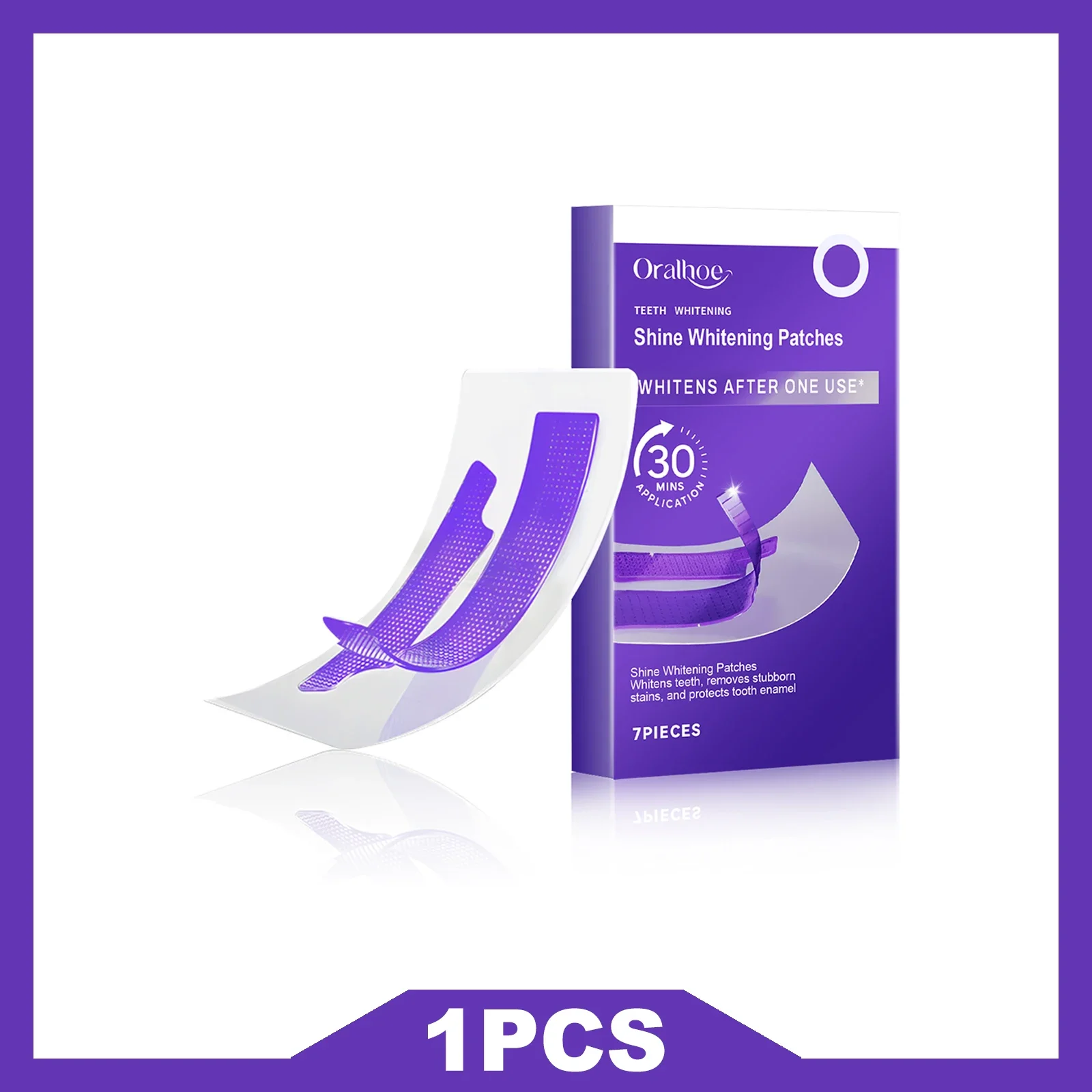 ORALHOE 7 قطعة بقع تبييض الأسنان مكونات خفيفة نتائج سريعة إزالة بقع سطح الأسنان تأثير تبييض طويل الأمد #6