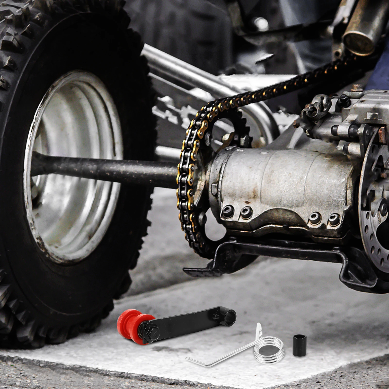 عجلة ضبط شداد سلسلة Atv بديلة عالمية لدراجة نارية Go Kart دراجة صغيرة تحسين الاستقرار طويل الأمد #2