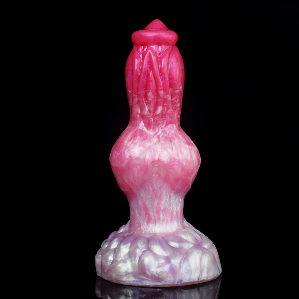 Big Knot Dog Dildo Huge Anal Plug Liquid Silicone Soft Conical Butt Plug Big Anal Dildos for Women Men G-spot /prostate Massage
