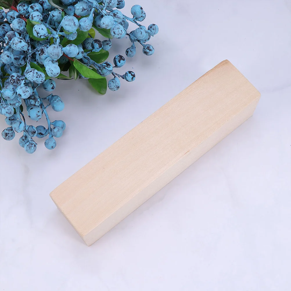 

3pcs Wooden Blocks Carved Wood Beam Craft Projects Decorations Smooth No Burr Lightweight Safe Kids Educational Toys Size 2