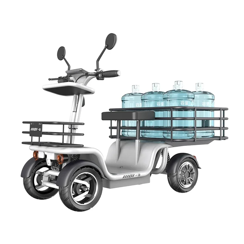 48V 1000W Mobility 4 Wheel Electric Cargo Bike 4 Wheel High Speed Electric Cargo Tricycles