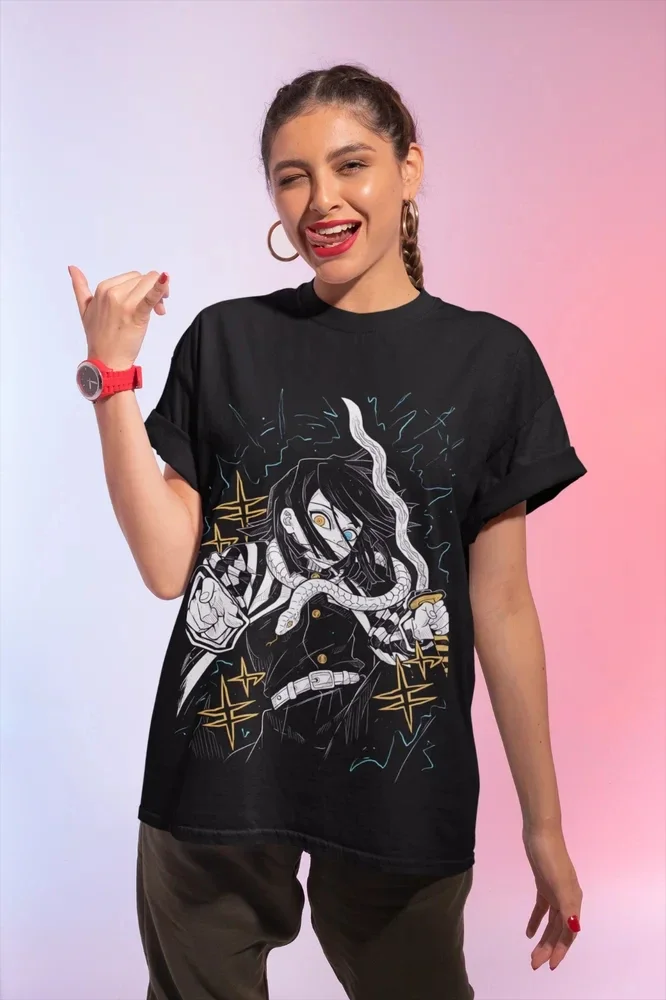 Obanai Iguro T-Shirt Kimetsu No Yaiba  Anime Nezuko Tanjiro Shirt All Size Graphic T Shirts  Oversized Shirts for Women  Y2k Top