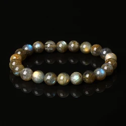 Original India Labradorite Beads Bracelets for Women Reiki Natural Stone Blue MoonStone Charm Bangle femme bijoux Couple Jewelry