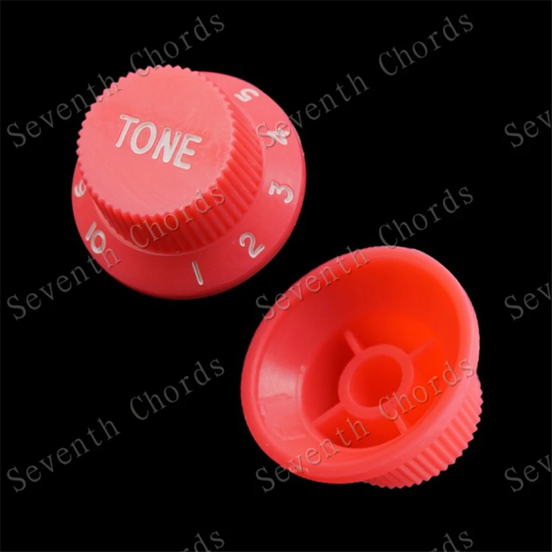 4 Stück Grüne Blaue Rote Rosa Farbige E-Gitarren-Drehknöpfe Potentiometer-Kappen Lautstärke-Ton Musikinstrument Zubehörteile – Detail 27