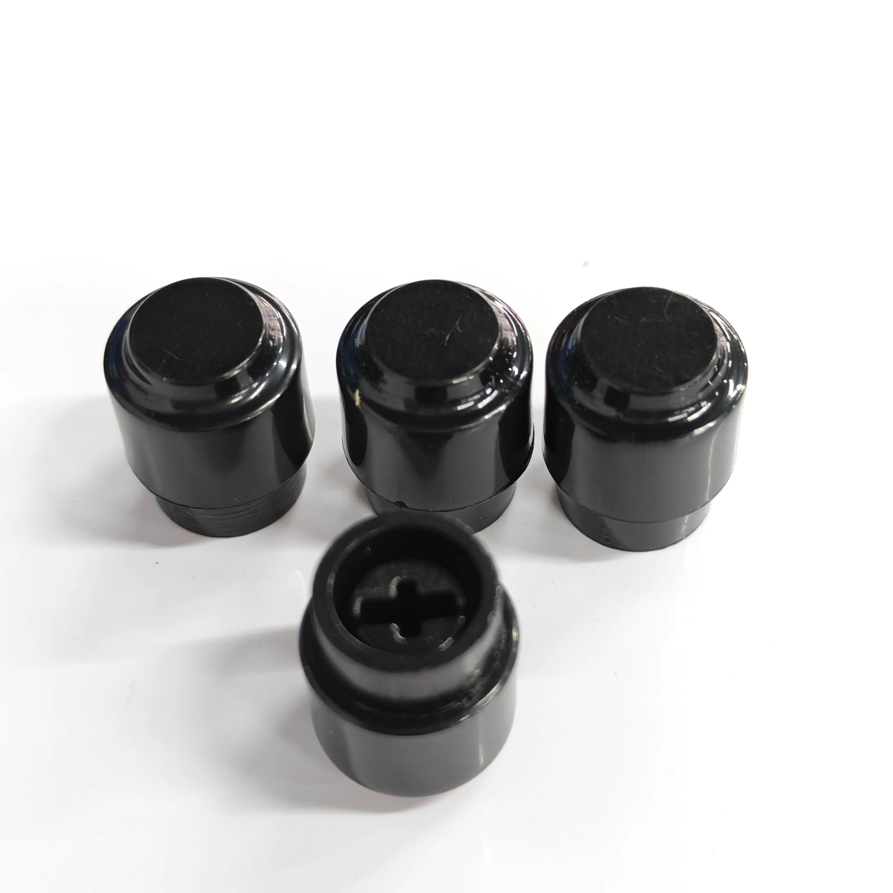FLEOR 4PCS Plastic Barrel Guitar Switch Tips 3 Way Pickup Selector Switch Knob Black for TL Guitar